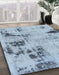 Machine Washable Abstract Koi Blue Rug in a Family Room, wshabs1998