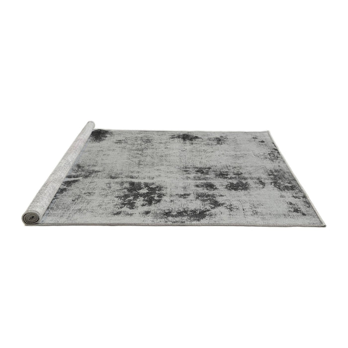 Sideview of Machine Washable Persian Gray Bohemian Rug, wshabs1998gry