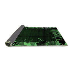Sideview of Abstract Emerald Green Modern Rug, abs1999emgrn
