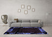 Machine Washable Abstract Blue Modern Rug in a Living Room, wshabs1999blu