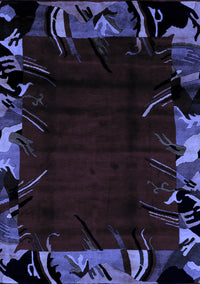 Abstract Blue Modern Rug, abs1999blu