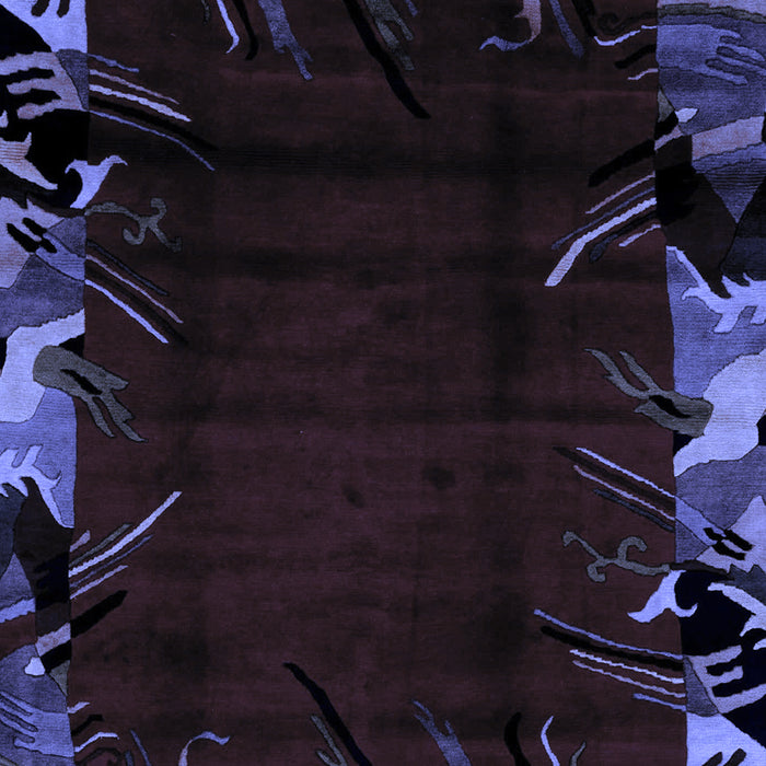 Abstract Blue Modern Rug, abs1999blu