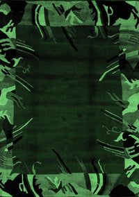 Abstract Emerald Green Modern Rug, abs1999emgrn