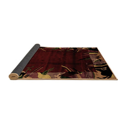 Sideview of Abstract Brown Modern Rug, abs1999brn