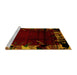 Sideview of Machine Washable Abstract Yellow Modern Rug, wshabs1999yw