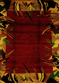 Abstract Yellow Modern Rug, abs1999yw