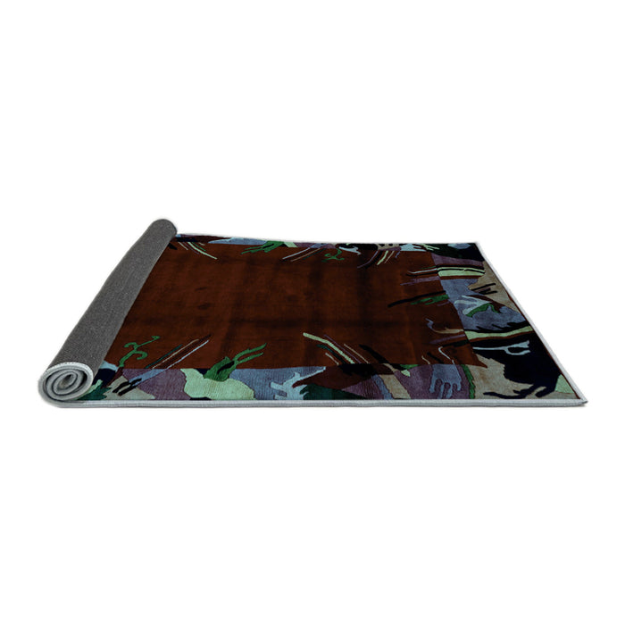 Sideview of Abstract Light Blue Modern Rug, abs1999lblu