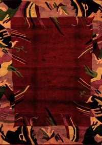 Abstract Orange Modern Rug, abs1999org