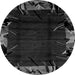 Round Abstract Gray Modern Rug, abs1999gry