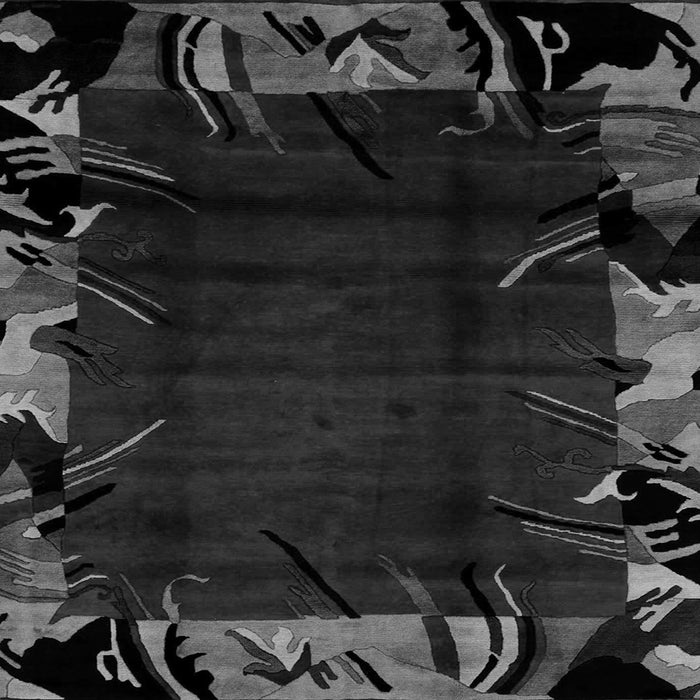 Square Abstract Gray Modern Rug, abs1999gry