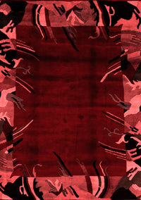 Abstract Red Modern Rug, abs1999red