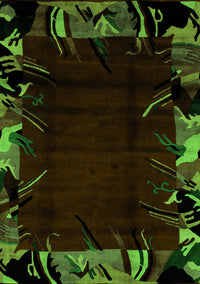 Abstract Green Modern Rug, abs1999grn