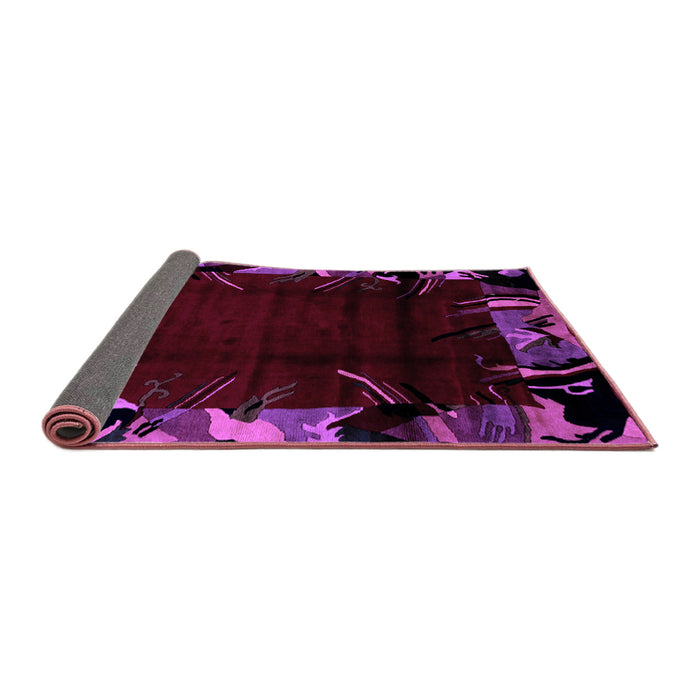 Sideview of Abstract Purple Modern Rug, abs1999pur