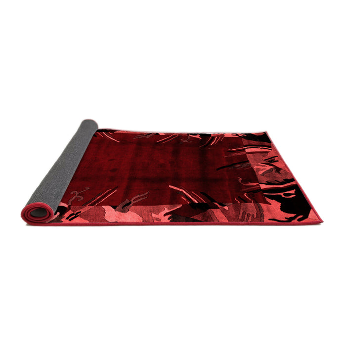 Abstract Red Modern Area Rugs