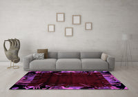 Machine Washable Abstract Purple Modern Rug, wshabs1999pur