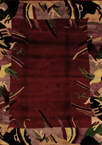 Abstract Brown Modern Rug, abs1999brn