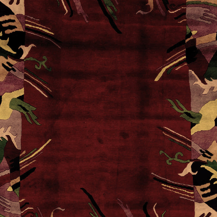 Abstract Brown Modern Rug, abs1999brn