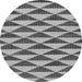 Round Machine Washable Abstract Gray Modern Rug, wshabs199gry