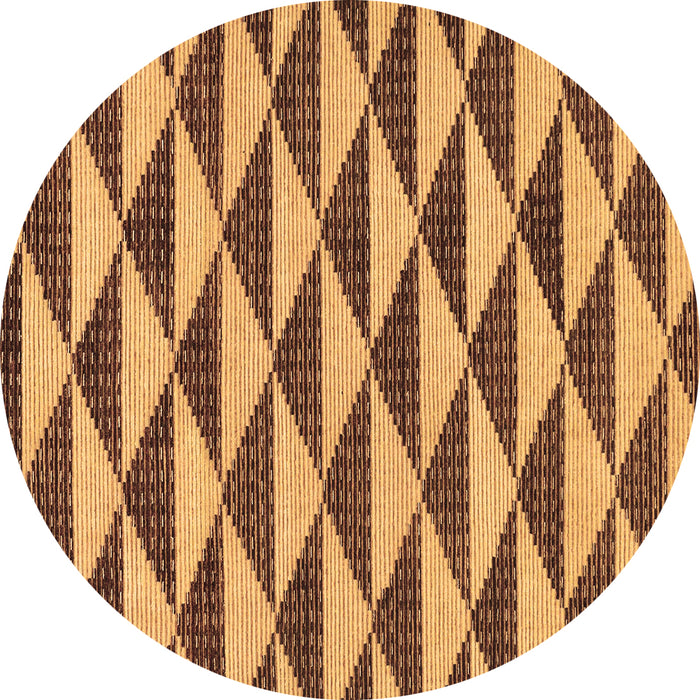 Round Machine Washable Abstract Brown Modern Rug, wshabs199brn