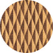 Round Machine Washable Abstract Brown Modern Rug, wshabs199brn