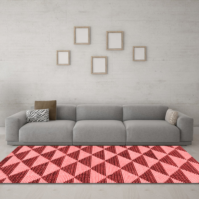 Modern Red Washable Rugs