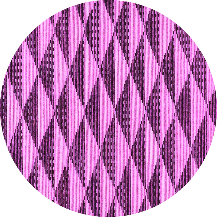 Round Machine Washable Abstract Purple Modern Area Rugs, wshabs199pur