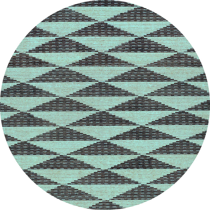 Round Abstract Light Blue Modern Rug, abs199lblu