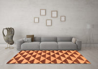 Machine Washable Abstract Orange Modern Rug, wshabs199org