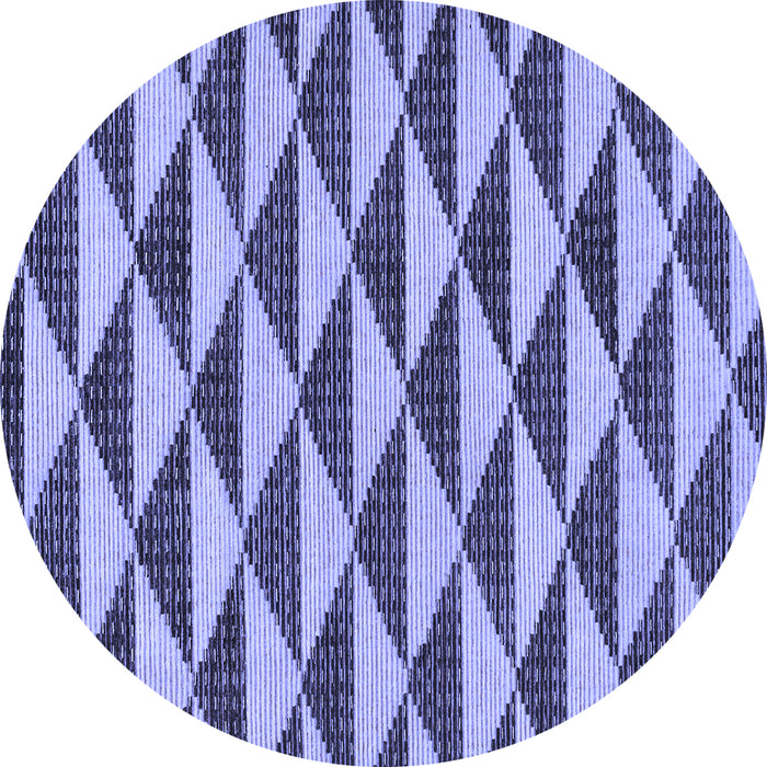 Round Abstract Blue Modern Rug, abs199blu