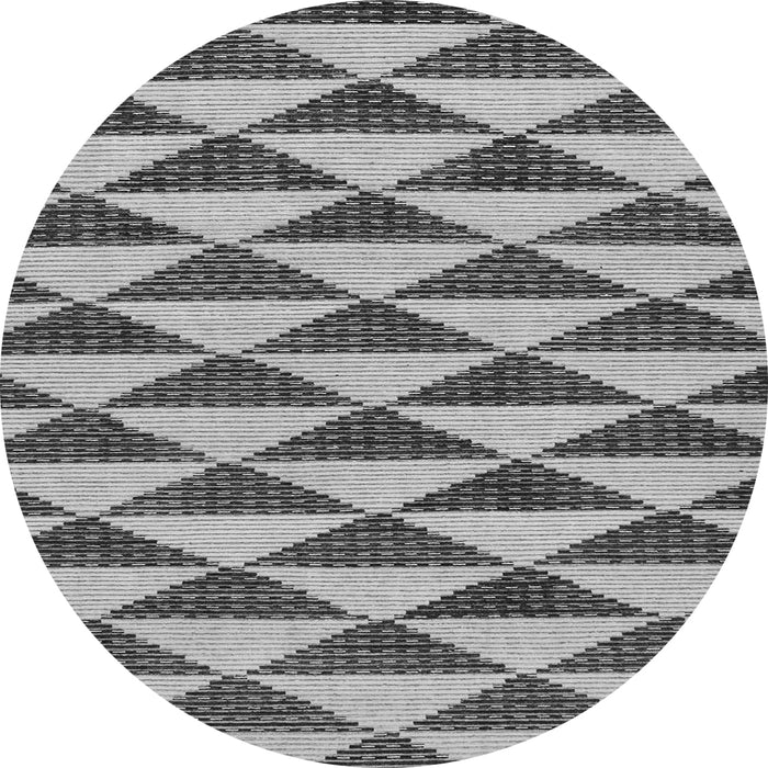 Round Abstract Gray Modern Rug, abs199gry
