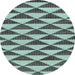 Round Machine Washable Abstract Light Blue Modern Rug, wshabs199lblu