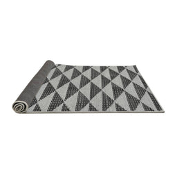 Sideview of Abstract Gray Modern Rug, abs199gry