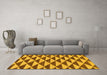 Machine Washable Abstract Yellow Modern Rug in a Living Room, wshabs199yw