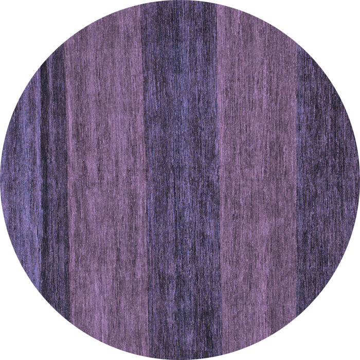 Round Machine Washable Abstract Blue Modern Rug, wshabs19blu