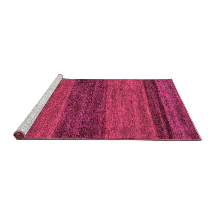 Sideview of Machine Washable Abstract Pink Modern Rug, wshabs19pnk