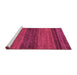 Sideview of Machine Washable Abstract Pink Modern Rug, wshabs19pnk