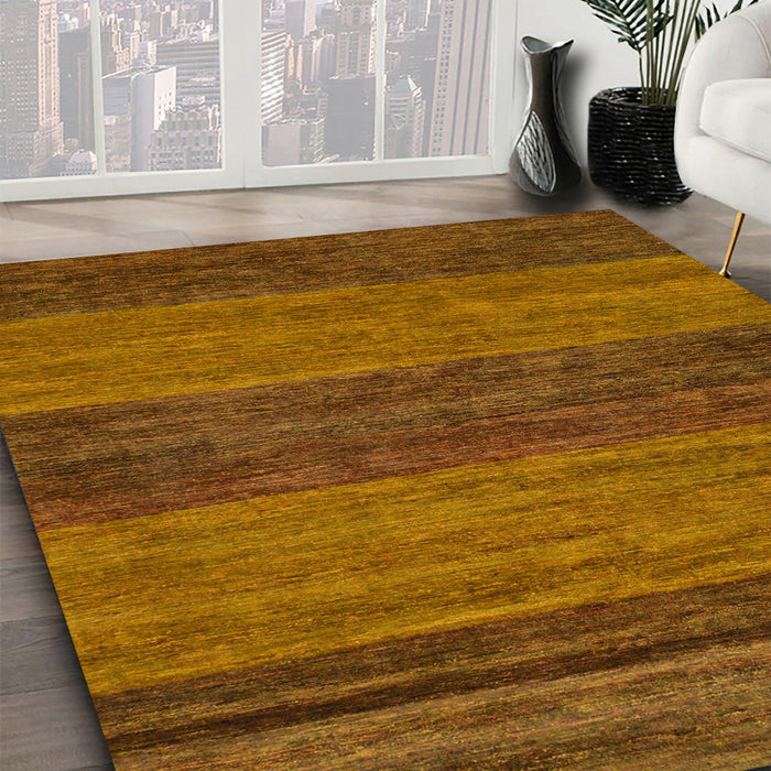 Abstract Sedona Brown Modern Rug in Family Room, abs19