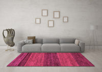 Machine Washable Abstract Pink Modern Rug, wshabs19pnk