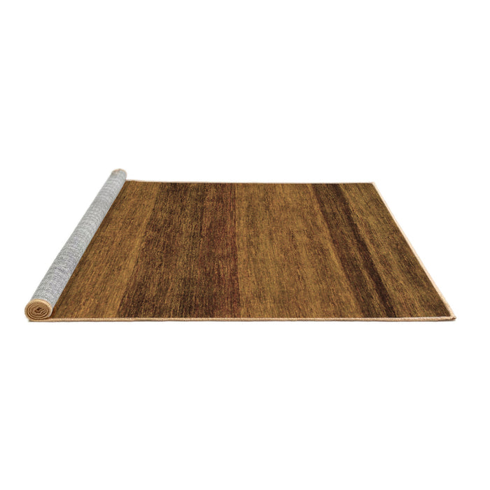 Sideview of Machine Washable Abstract Brown Modern Rug, wshabs19brn