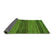 Sideview of Abstract Green Modern Rug, abs19grn