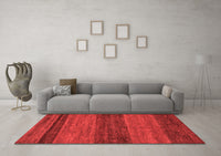 Machine Washable Abstract Red Modern Rug, wshabs19red