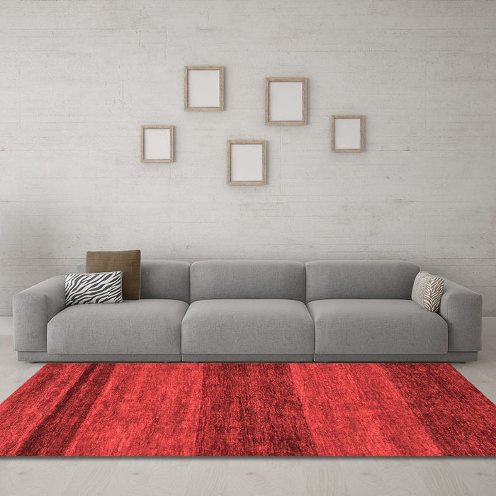 Modern Red Washable Rugs