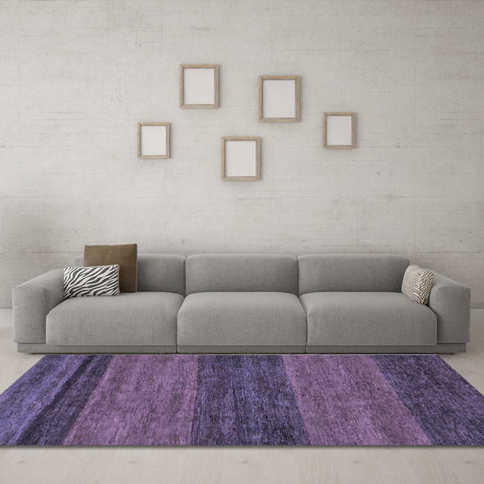 Machine Washable Abstract Blue Modern Rug in a Living Room, wshabs19blu