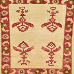 Square Abstract Chrome Gold Yellow Oriental Rug, abs1