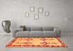 Machine Washable Oriental Orange Modern Area Rugs in a Living Room, wshabs1org