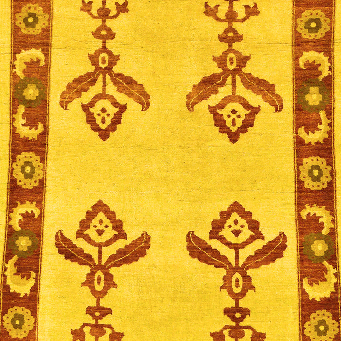 Machine Washable Oriental Yellow Modern Rug, wshabs1yw