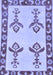 Machine Washable Oriental Blue Modern Rug, wshabs1blu