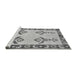Sideview of Machine Washable Oriental Gray Modern Rug, wshabs1gry