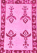 Machine Washable Oriental Pink Modern Rug, wshabs1pnk