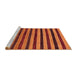 Sideview of Machine Washable Abstract Tomato Red Rug, wshabs20